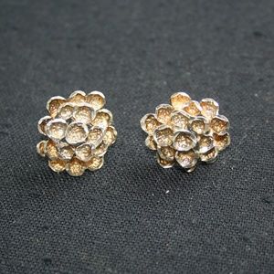 Vintage Mexican SterlingPierced Cluster Earrings